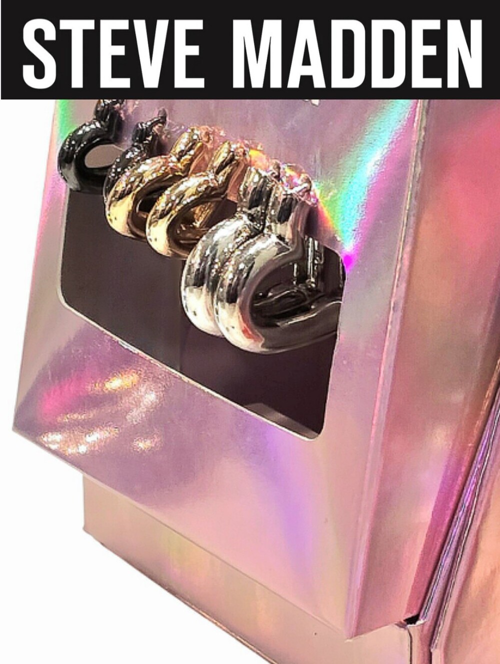 Steve Madden Mixed Metal Heart-Shaped Huggie Earring Set